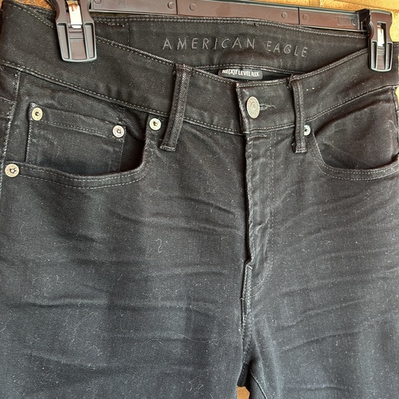 American Eagle Men’s Next Level Flex Black Denim Skinny Jeans Stretchy - Picture 2 of 9